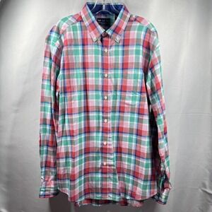 Charleston Threads Shirt Mens Large Multicolor Plaid Button Down‎ Casual Preppy